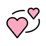 Revolving Hearts SVG Icon